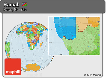 Political Location Map of Hamab