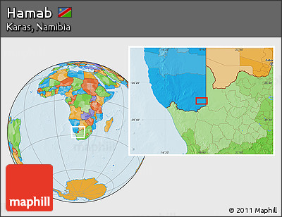 Political Location Map of Hamab