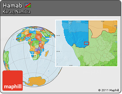 Political Location Map of Hamab