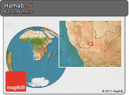 Satellite Location Map of Hamab