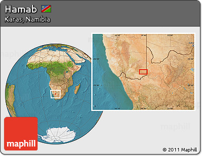 Satellite Location Map of Hamab