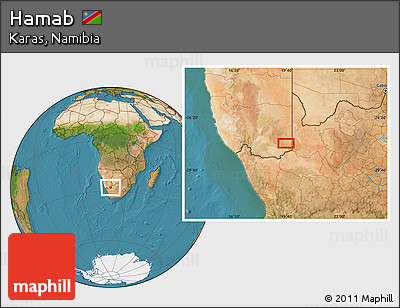 Satellite Location Map of Hamab