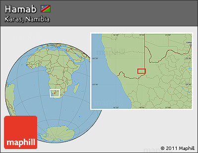 Savanna Style Location Map of Hamab
