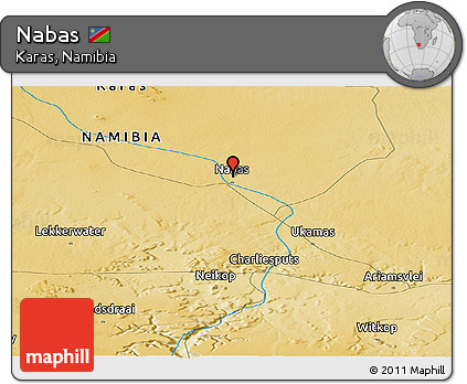 Physical Panoramic Map of Nabas