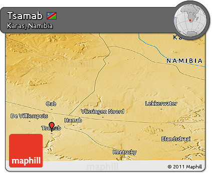 Physical Panoramic Map of Tsamab