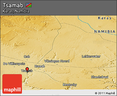 Physical Panoramic Map of Tsamab