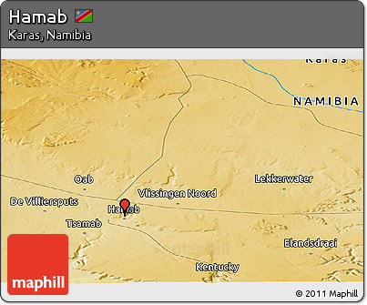 Physical Panoramic Map of Hamab