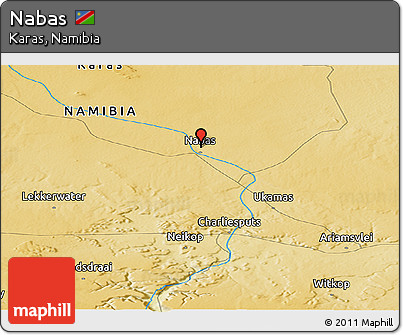 Physical Panoramic Map of Nabas