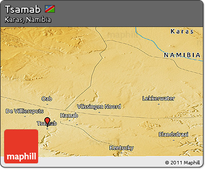 Physical Panoramic Map of Tsamab