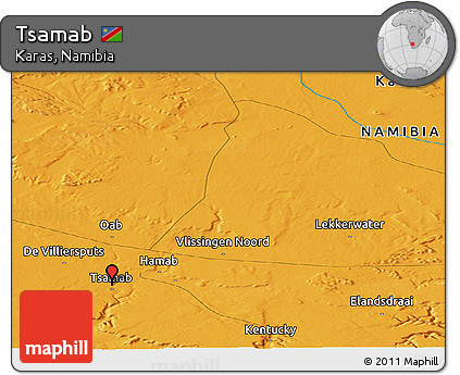 Political Panoramic Map of Tsamab