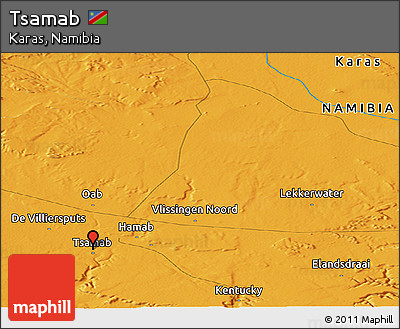 Political Panoramic Map of Tsamab