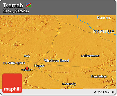 Political Panoramic Map of Tsamab