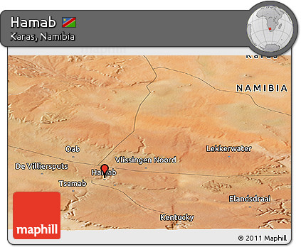 Satellite Panoramic Map of Hamab