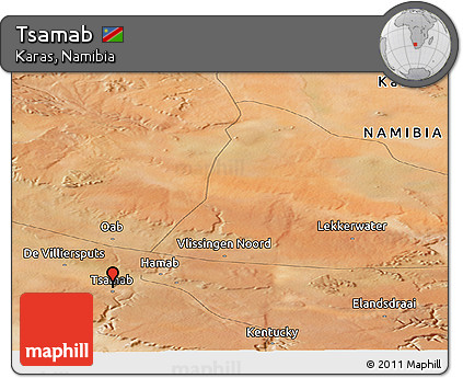 Satellite Panoramic Map of Tsamab