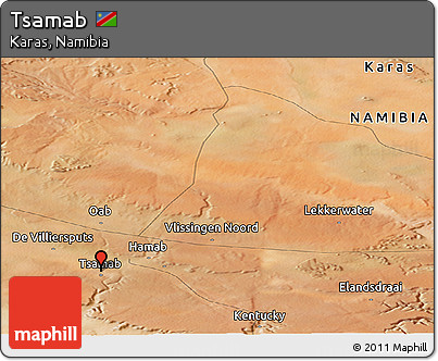 Satellite Panoramic Map of Tsamab