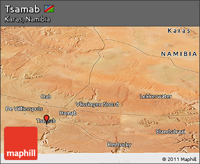 Satellite Panoramic Map of Tsamab