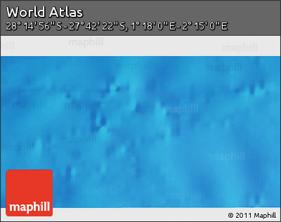 Physical 3D Map of the Area around 27° 58' 39" S, 1° 46' 29" E