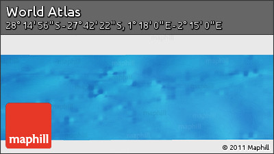 Physical Panoramic Map of the Area around 27° 58' 39" S, 1° 46' 29" E