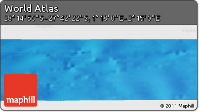Physical Panoramic Map of the Area around 27° 58' 39" S, 1° 46' 29" E