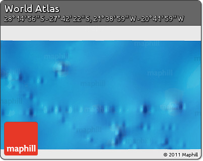 Shaded Relief 3D Map of the Area around 27° 58' 39" S, 21° 10' 29" W