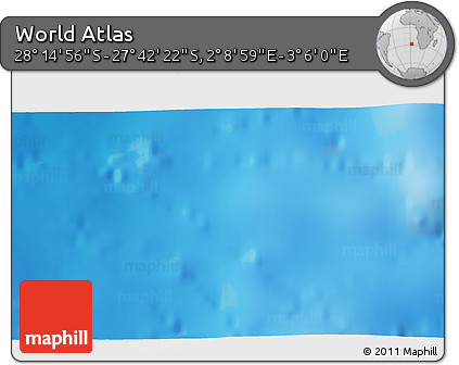 Physical 3D Map of the Area around 27° 58' 39" S, 2° 37' 30" E