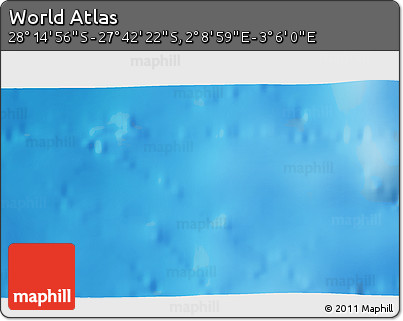 Physical 3D Map of the Area around 27° 58' 39" S, 2° 37' 30" E