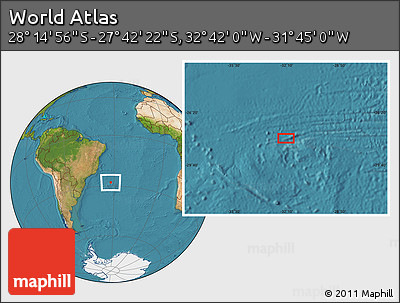 Satellite Location Map of the Area around 27° 58' 39" S, 32° 13' 30" W