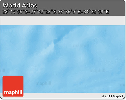 Physical 3D Map of the Area around 27° 58' 39" S, 34° 4' 30" E