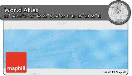 Physical Panoramic Map of the Area around 27° 58' 39" S, 34° 55' 29" E