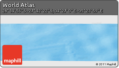 Physical Panoramic Map of the Area around 27° 58' 39" S, 34° 55' 29" E