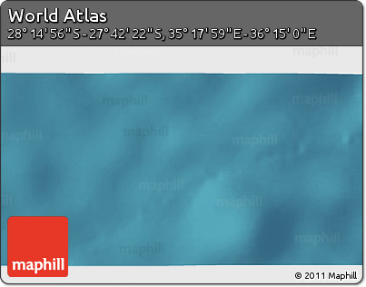 Satellite 3D Map of the Area around 27° 58' 39" S, 35° 46' 29" E