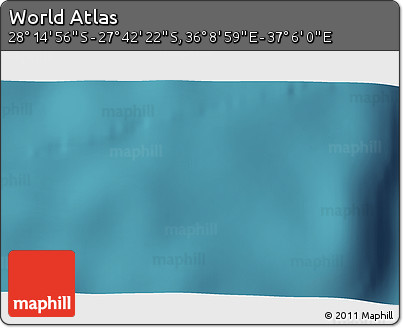 Satellite 3D Map of the Area around 27° 58' 39" S, 36° 37' 30" E