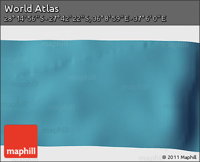 Satellite 3D Map of the Area around 27° 58' 39" S, 36° 37' 30" E