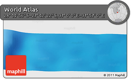 Physical Panoramic Map of the Area around 27° 58' 39" S, 37° 28' 30" E
