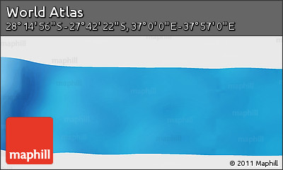 Physical Panoramic Map of the Area around 27° 58' 39" S, 37° 28' 30" E