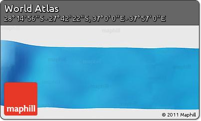 Physical Panoramic Map of the Area around 27° 58' 39" S, 37° 28' 30" E