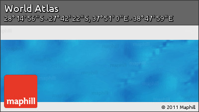 Physical Panoramic Map of the Area around 27° 58' 39" S, 38° 19' 30" E