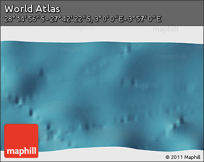 Satellite 3D Map of the Area around 27° 58' 39" S, 3° 28' 30" E