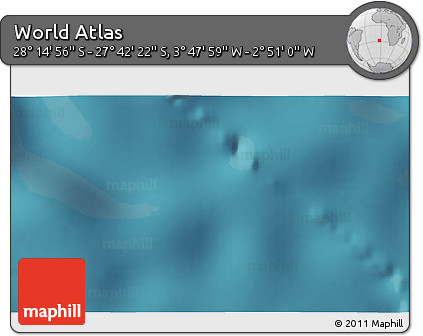 Satellite 3D Map of the Area around 27° 58' 39" S, 3° 19' 30" W