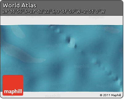 Satellite 3D Map of the Area around 27° 58' 39" S, 3° 19' 30" W