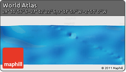 Physical Panoramic Map of the Area around 27° 58' 39" S, 3° 19' 30" W