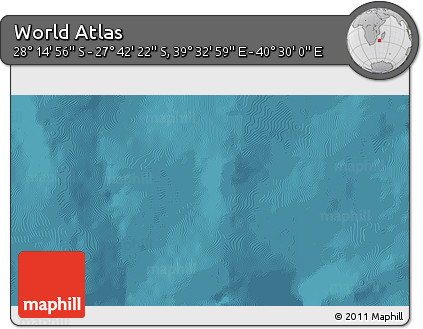 Satellite 3D Map of the Area around 27° 58' 39" S, 40° 1' 29" E