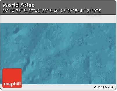 Satellite 3D Map of the Area around 27° 58' 39" S, 40° 52' 30" E
