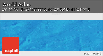 Physical Panoramic Map of the Area around 27° 58' 39" S, 40° 52' 30" E