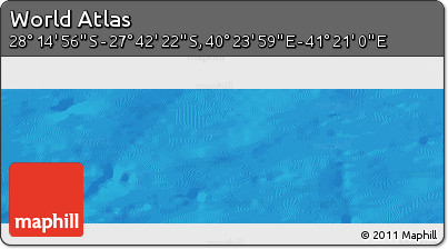 Physical Panoramic Map of the Area around 27° 58' 39" S, 40° 52' 30" E