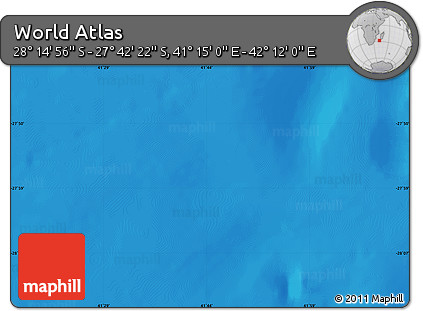Physical Map of the Area around 27° 58' 39" S, 41° 43' 30" E