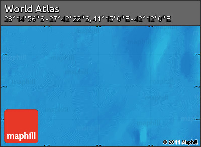 Physical Map of the Area around 27° 58' 39" S, 41° 43' 30" E