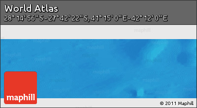 Physical Panoramic Map of the Area around 27° 58' 39" S, 41° 43' 30" E
