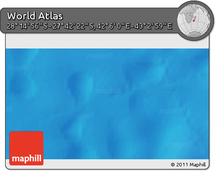 Shaded Relief 3D Map of the Area around 27° 58' 39" S, 42° 34' 30" E