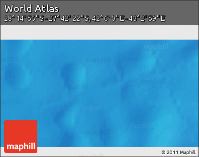 Shaded Relief 3D Map of the Area around 27° 58' 39" S, 42° 34' 30" E